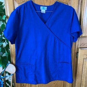 Sapphire Blue Scrub Top